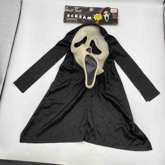 Vintage Ghost Face Scream Mask Fun World Easter Unlimited Glow in the Dark 90s - Picture 1 of 10